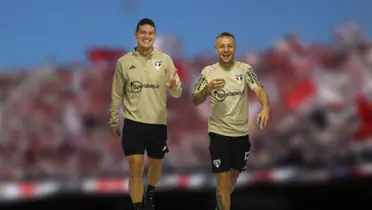 James Rodríguez e Rafinha no São Paulo