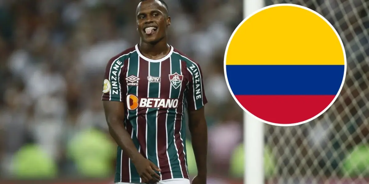 Jhon Arias em ação pelo Fluminense