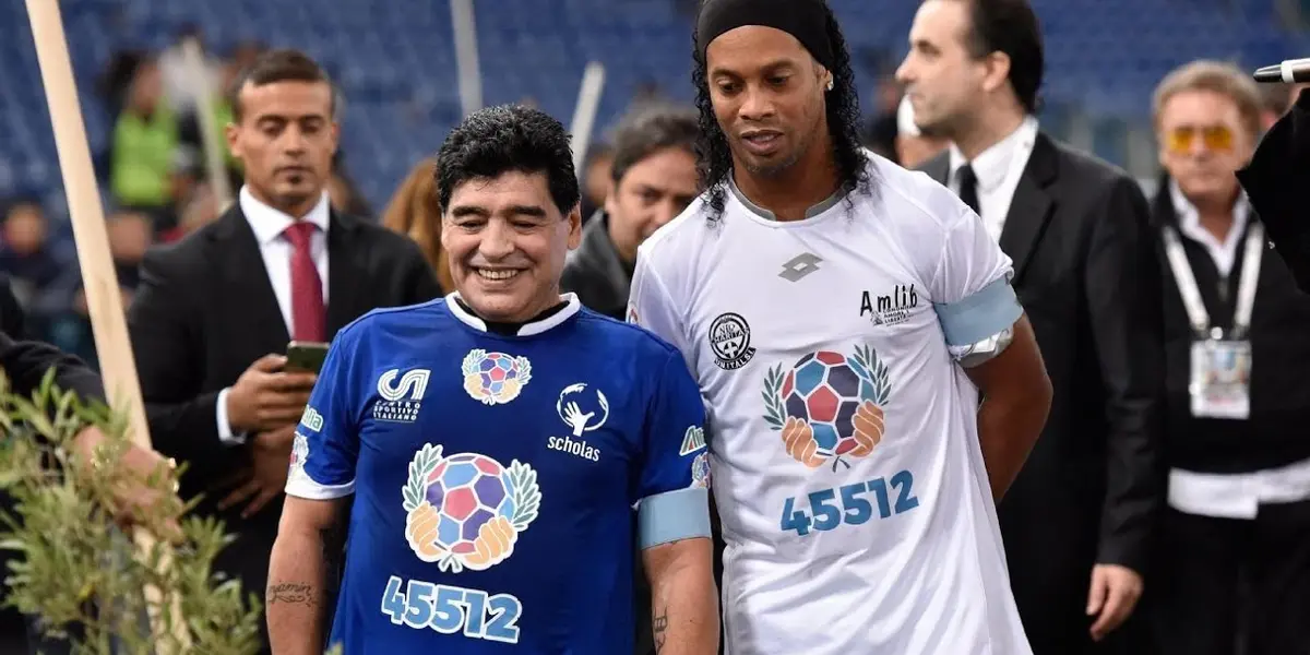 Jogador brasileiro lembrou de Maradona com carinho em uma emocionante mensagem em suas redes sociais