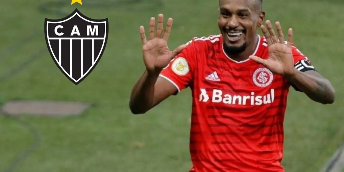 Jogador chegou a negociar com o Galo em janeiro, mas acabou permanecendo no Inter