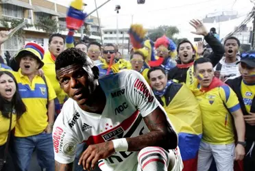 Jogador equatoriano precisou ser substituído aos 8 minutos do primeiro tempo