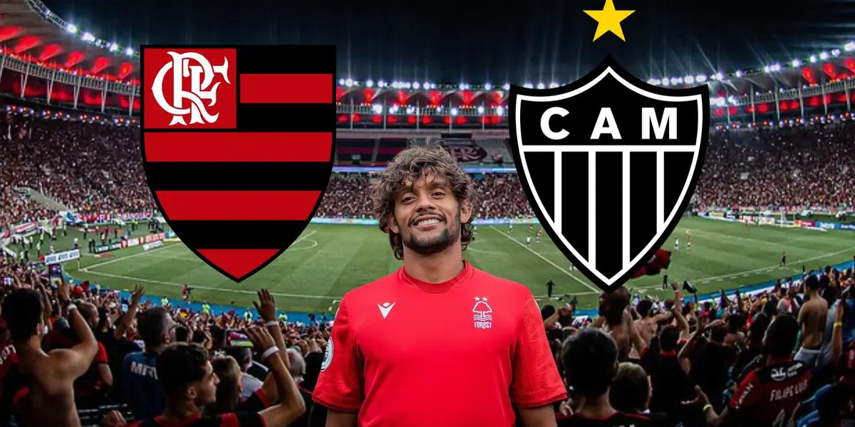 Jogador está no meio de uma mesa disputada entre o Flamengo e o Atlético Mineiro