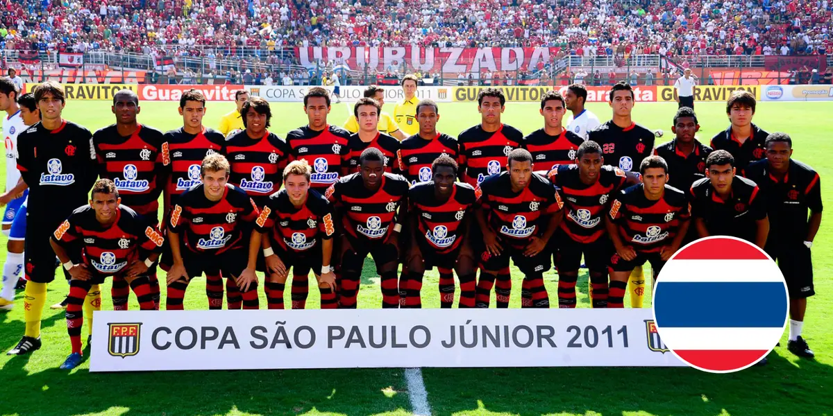 Jogador querido pela torcida do Flamengo que conquistou Copinha e um mundial, hoje joga na Tailândia