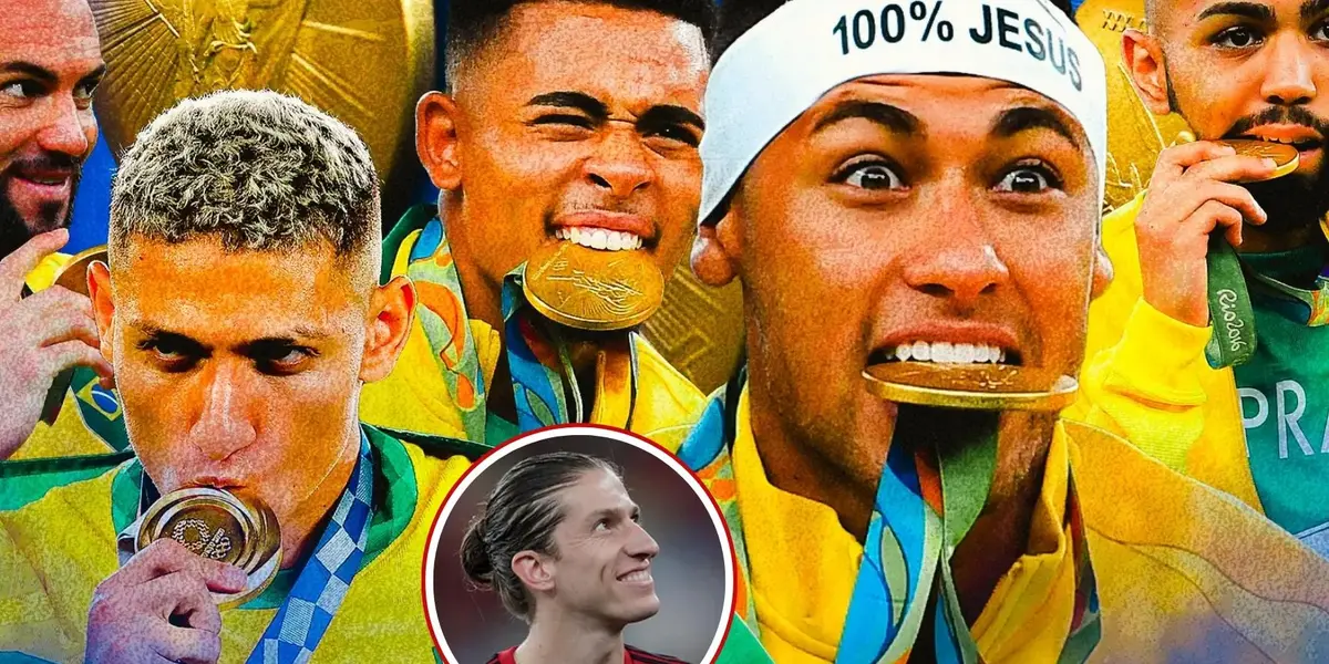 Jogadores brasileiros comemoram conquista