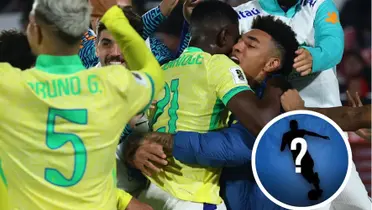 Jogadores da Seleção comemoram durante partida