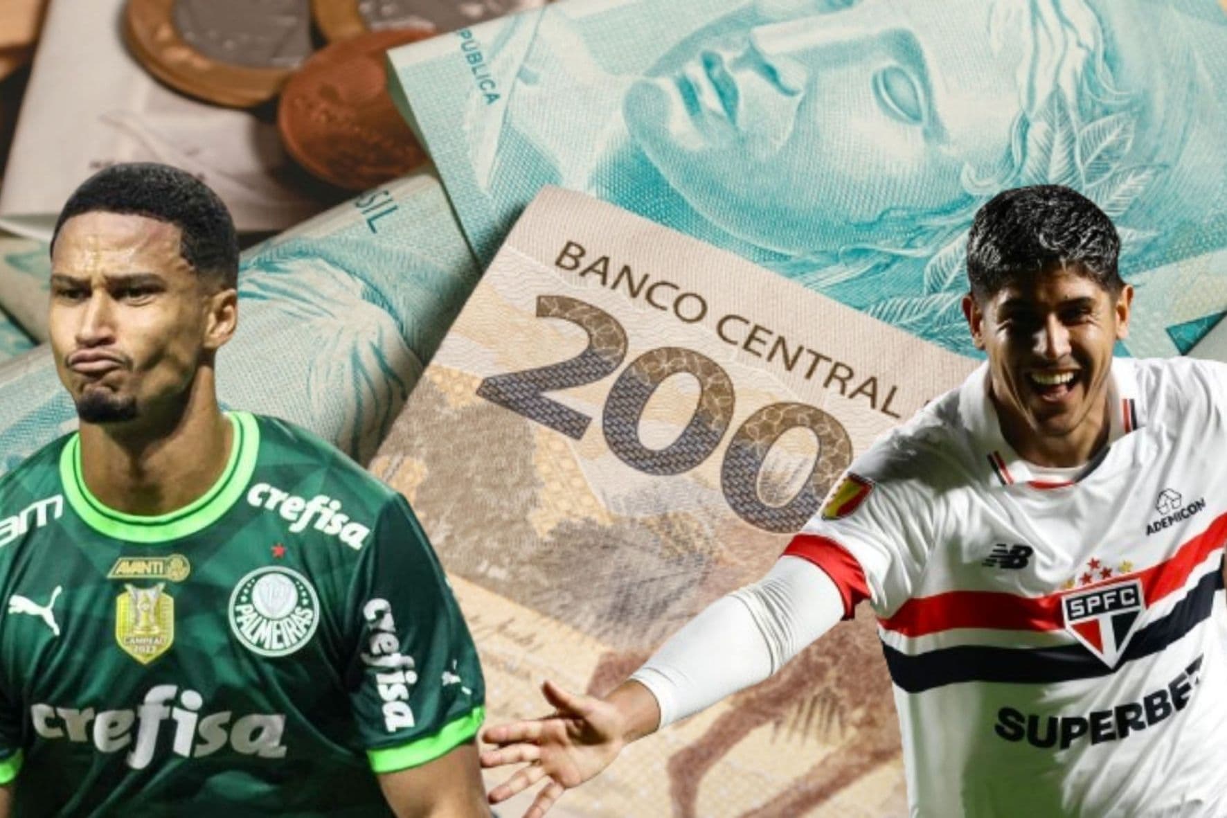 Jogadores de Palmeiras e SPFC em detalhe