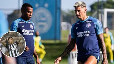 Jogadores do Bahia em treinamento da equipe