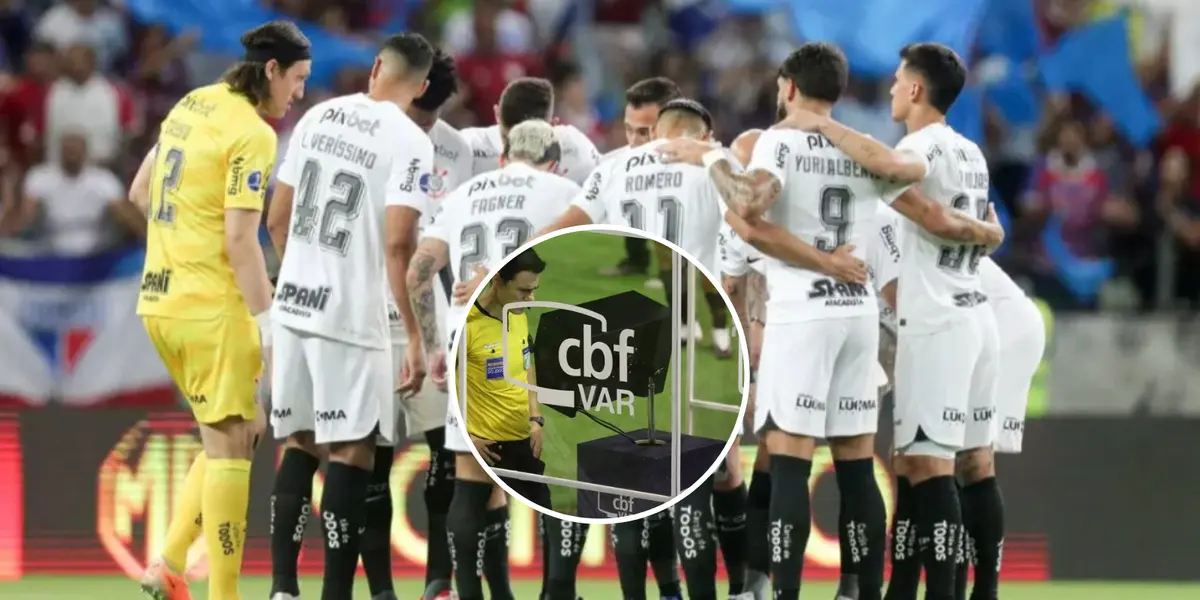 Jogadores do Corinthians em partida