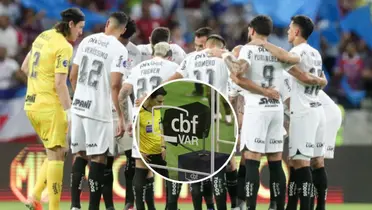 Jogadores do Corinthians em partida