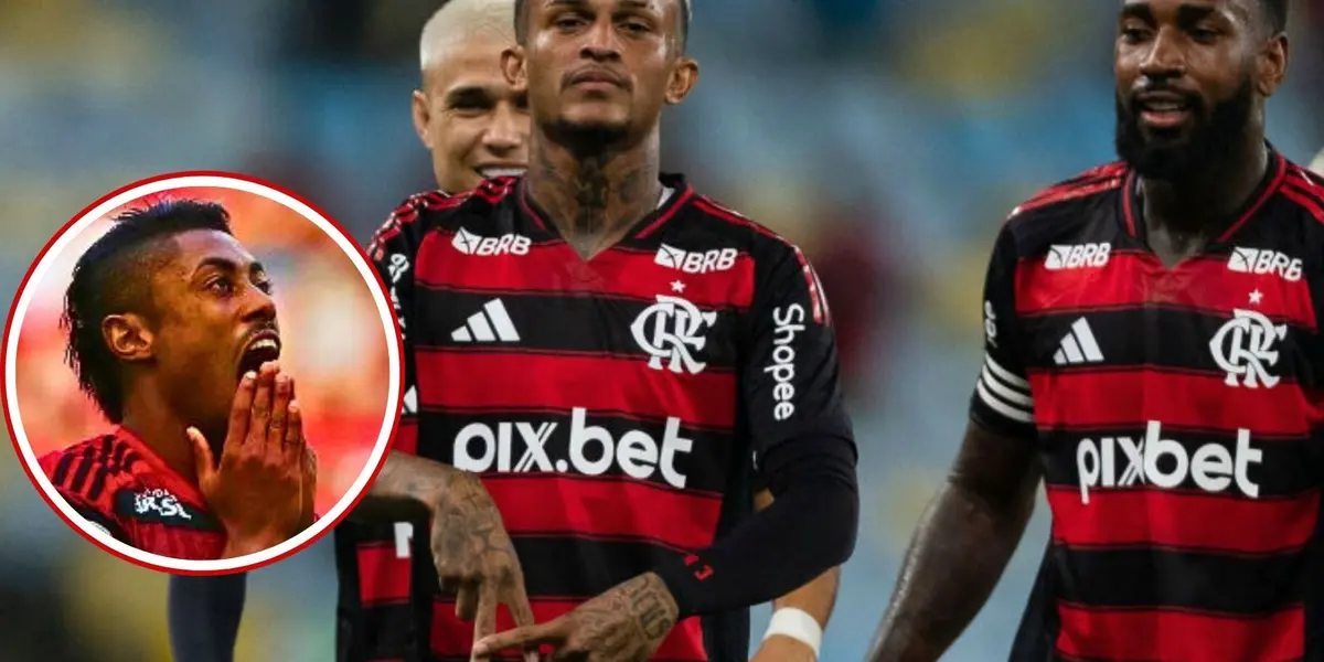 Jogadores do Flaemngo durante partida