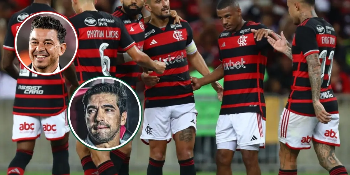 Jogadores do Flamengo durante partida