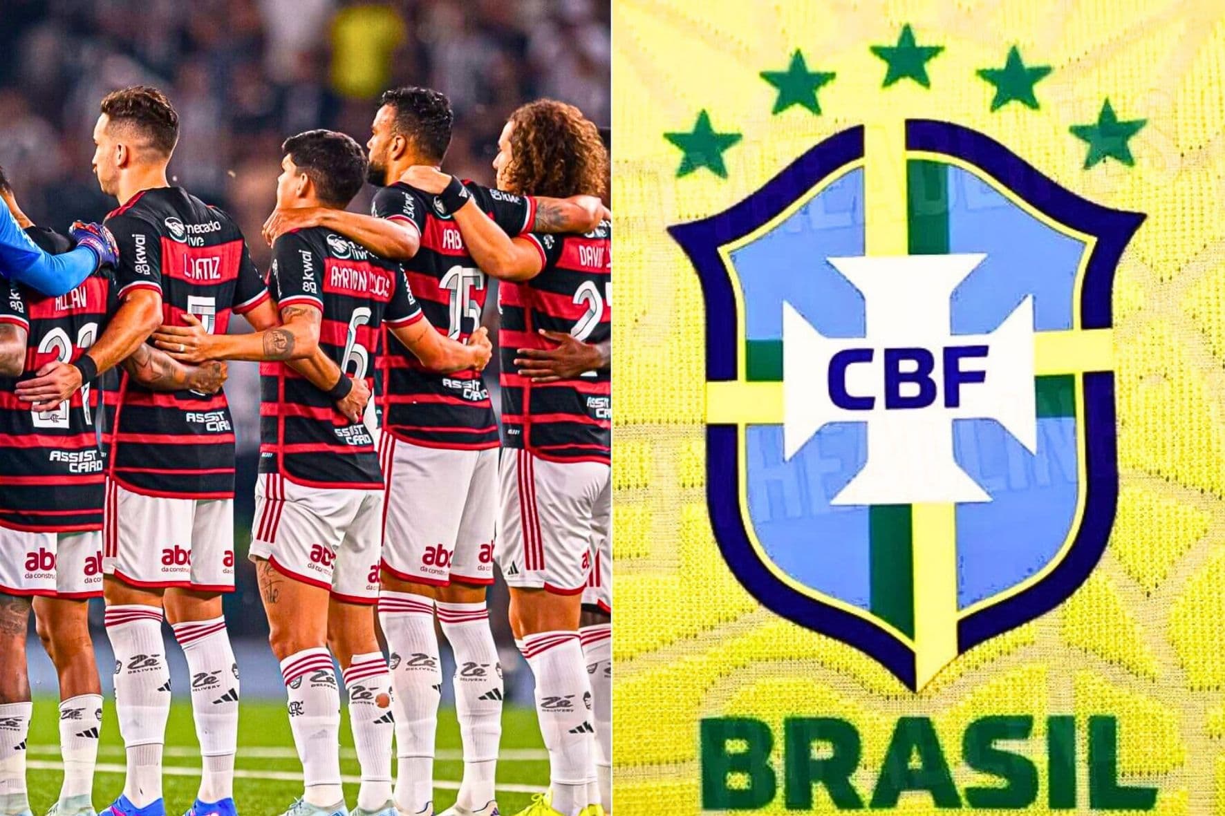 Jogadores do Flamengo reunidos