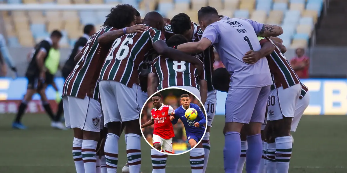 Jogadores do Fluminense antes de clássico contra o Vasco