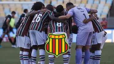 Jogadores do Fluminense reunidos antes de partida do clube