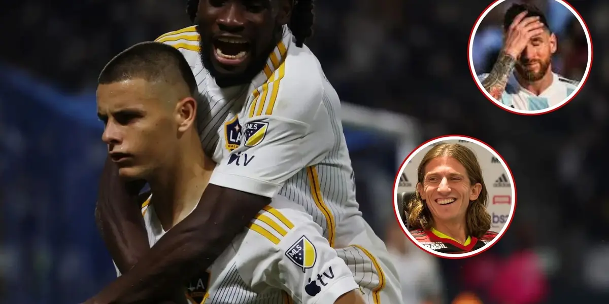 Jogadores do Los Angeles Galaxy durante partida