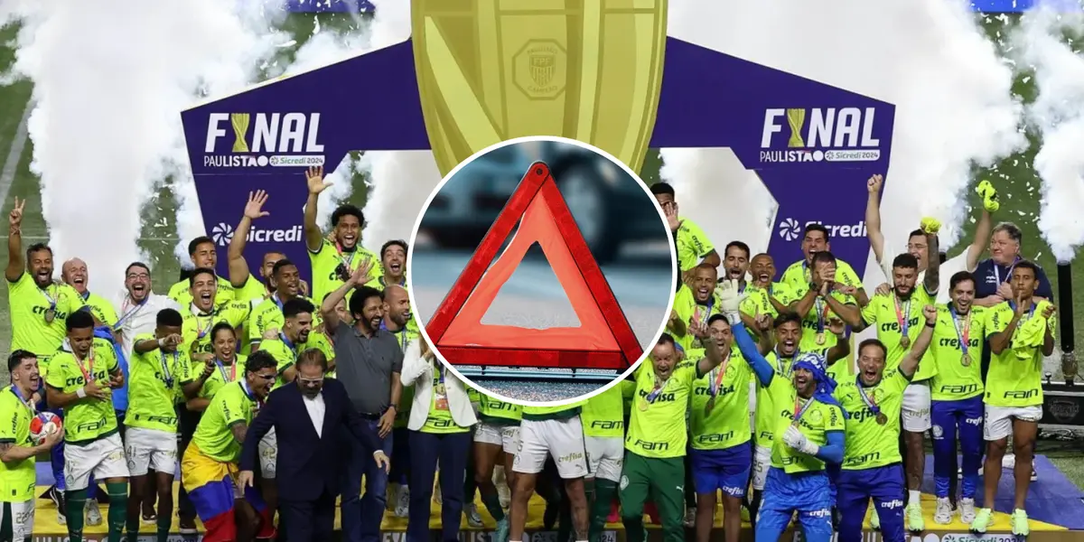 Jogadores do Palmeiras campeão paulista em 2024