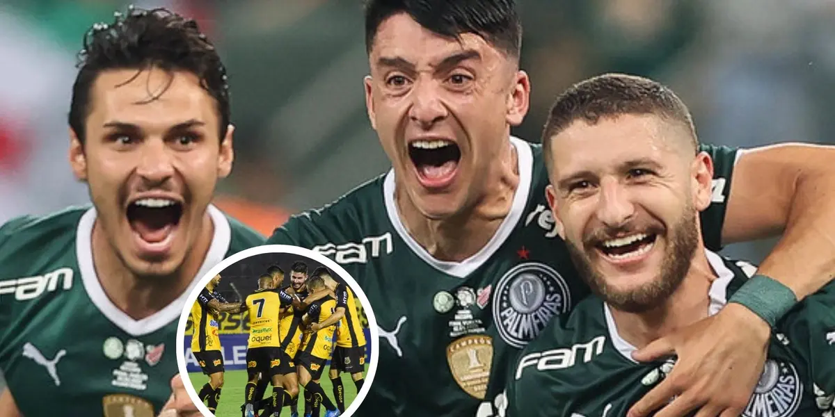 Jogadores do Palmeiras comemoram