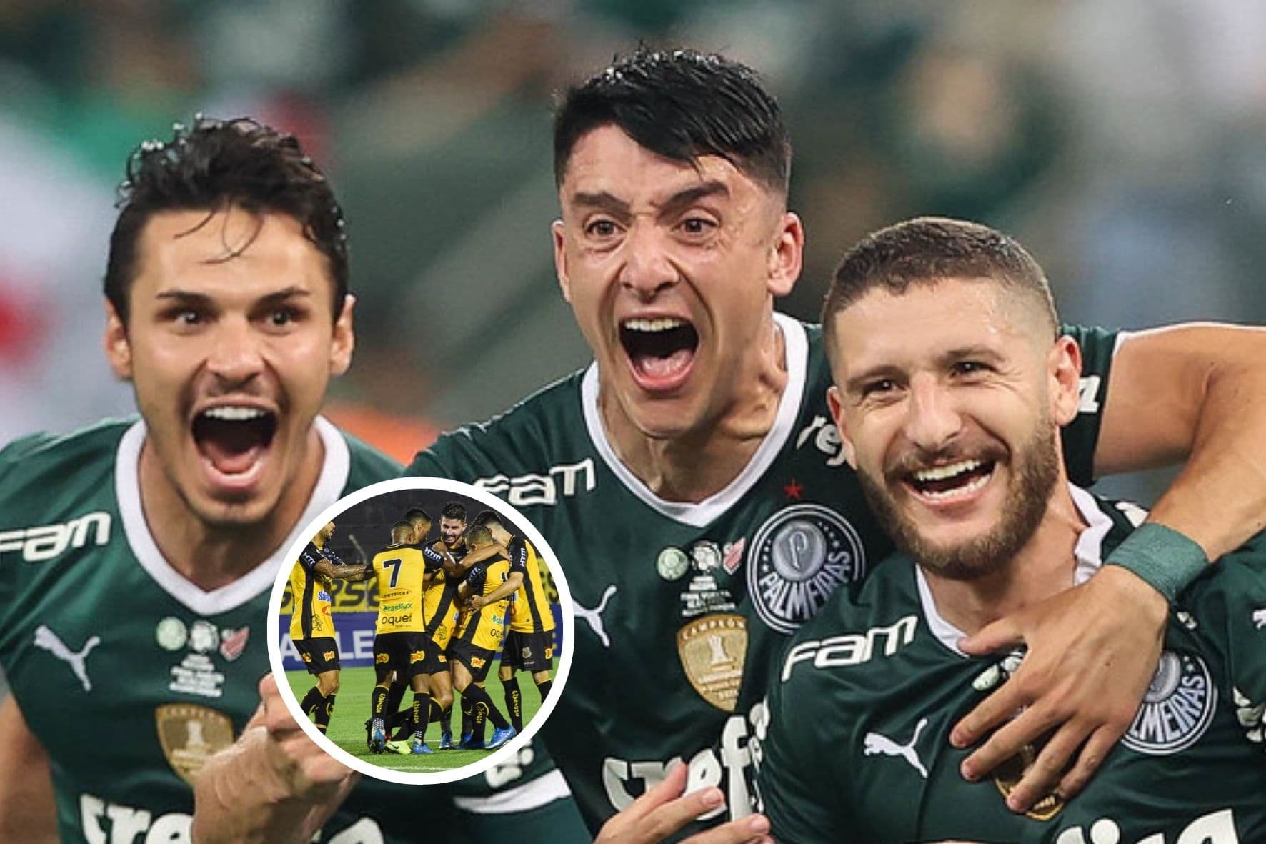 Jogadores do Palmeiras comemoram