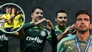 Jogadores do Palmeiras comemoram