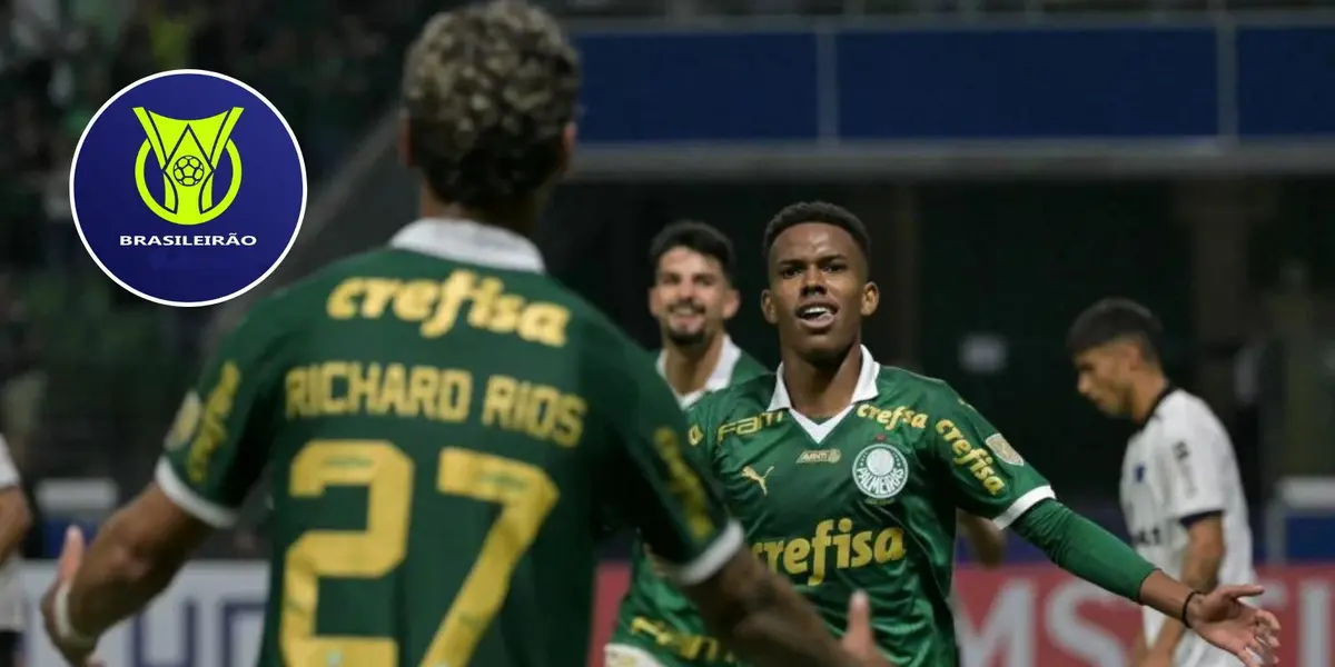 Jogadores do Palmeiras comemoram gol marcado