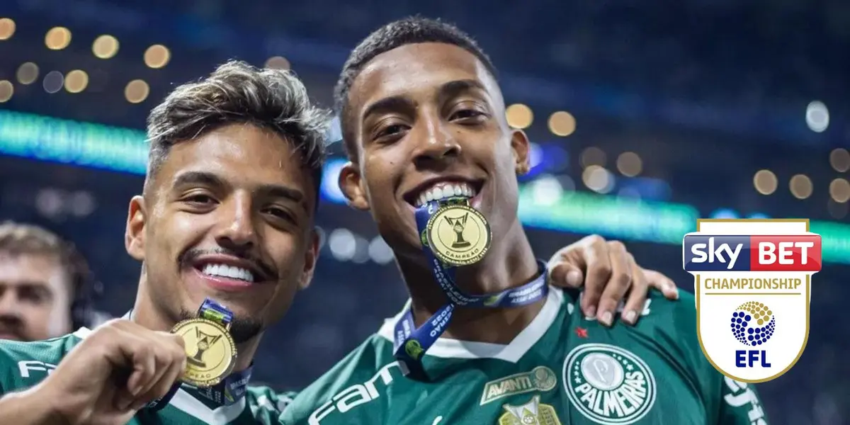 Jogadores do Palmeiras comemoram o título do Campeonato Brasileiro