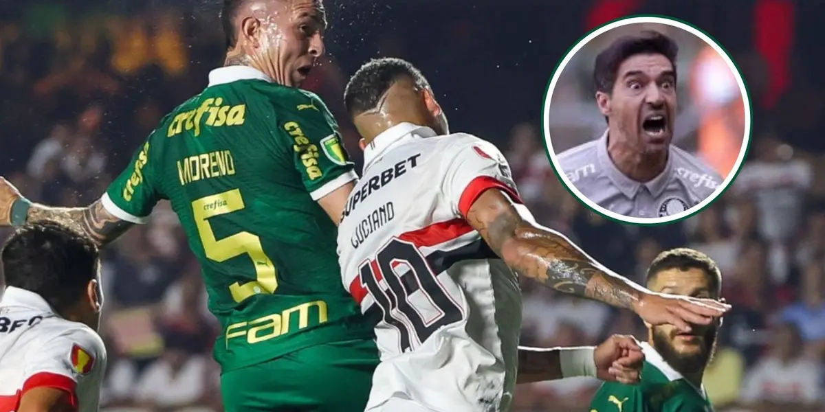 Jogadores do Palmeiras e São Paulo se enfrentam