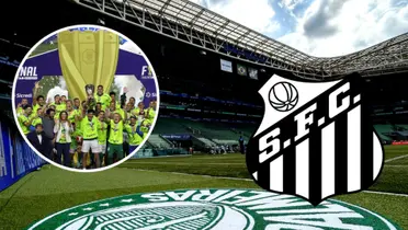 Jogadores do Palmeiras levantando a taça do Paulistão 2024