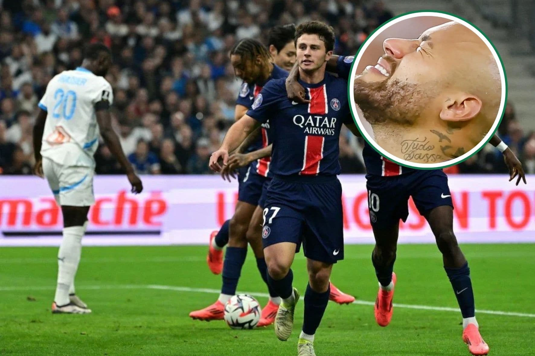 Jogadores do Psg comemoram