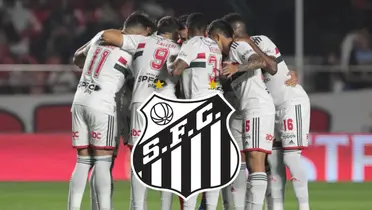 Jogadores do São Paulo antes de jogo