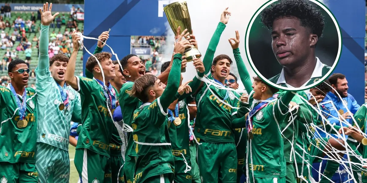 Jogadores do Sub-15 do Verdão