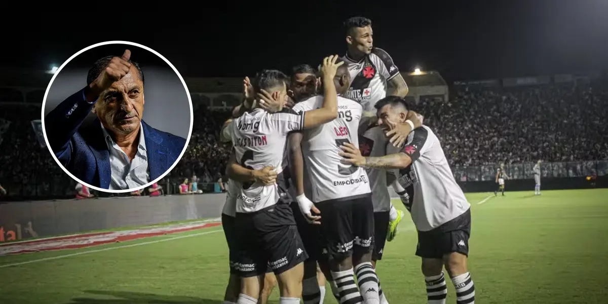 Jogadores do Vasco e Ramón Díaz