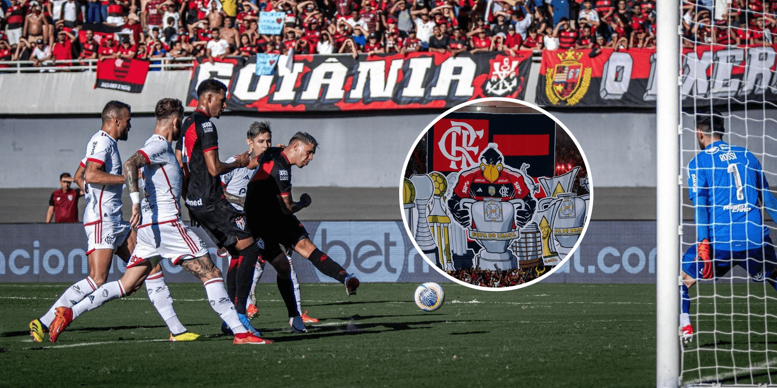 Jogadores em Atlético-GO x Flamengo pelo Brasileirão
