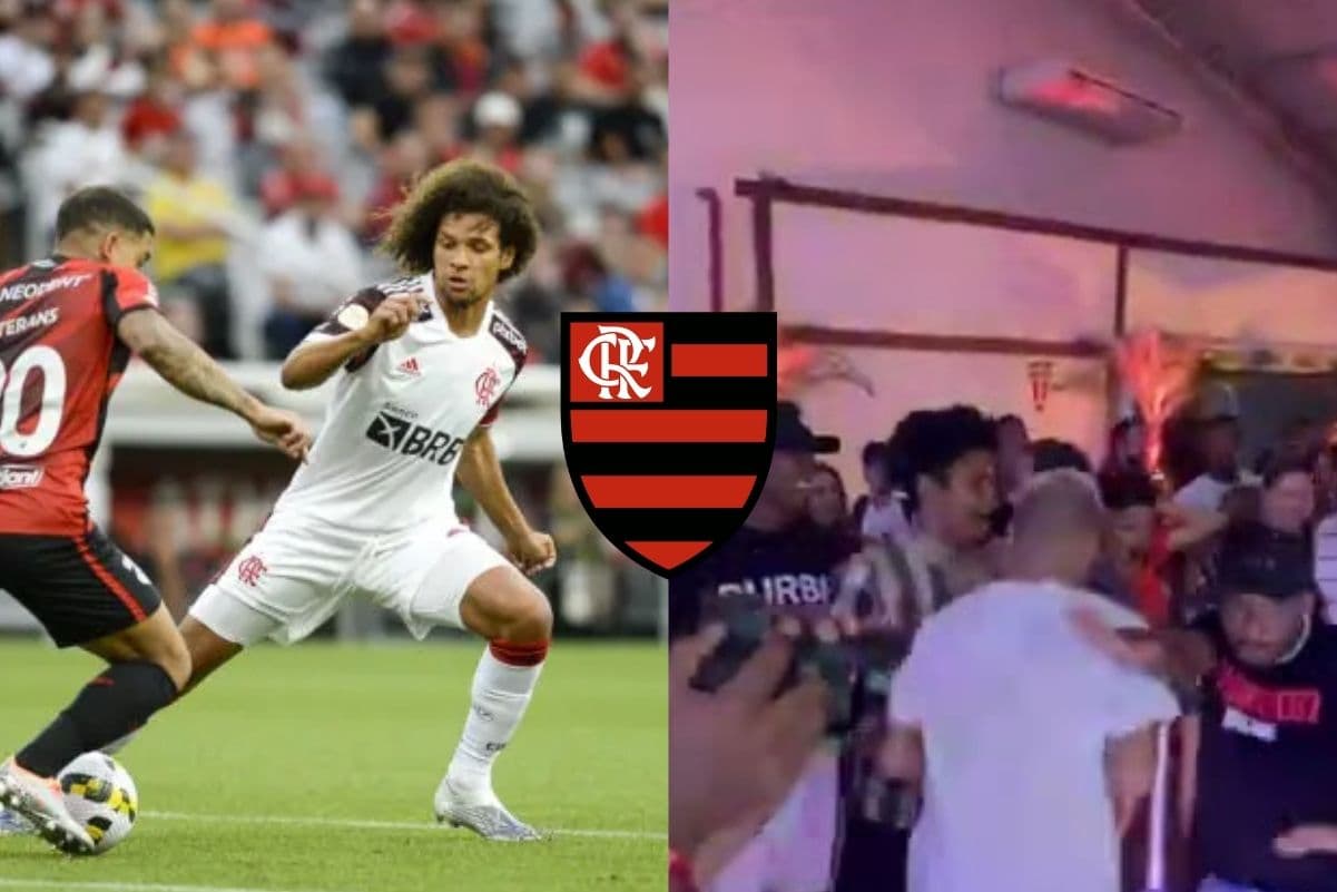 Jogadores fizeram festa para David Luiz logo após derrota diante do Athletico Paranaense