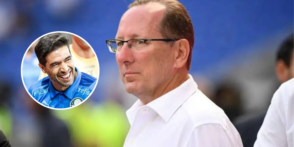 John Textor e ao lado Abel Ferreira