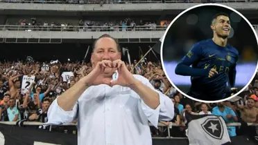 John Textor no Botafogo e CR7 em ação pelo Al-Nassr