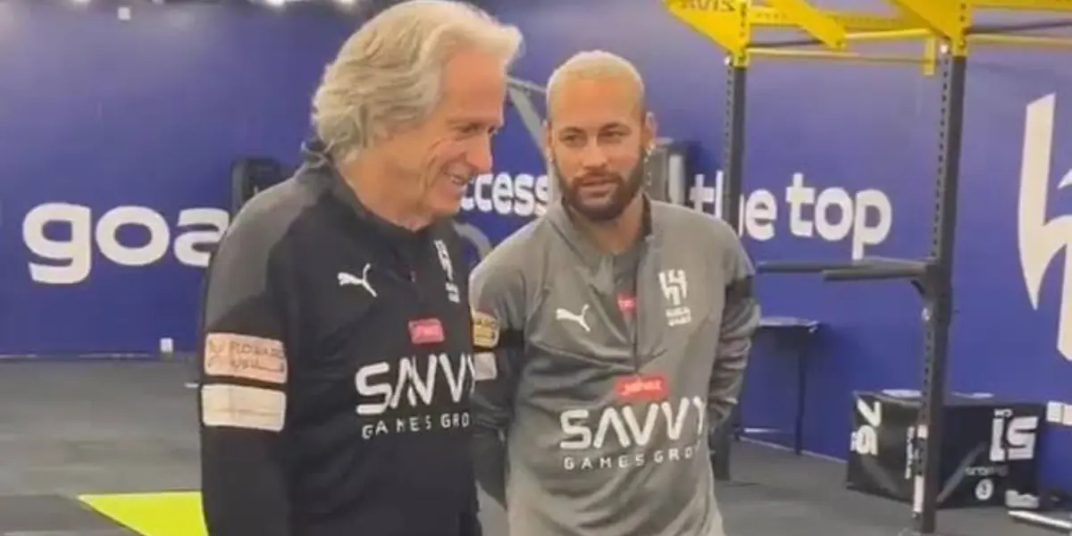 Jorge Jesus e Neymar no Al-Hilal