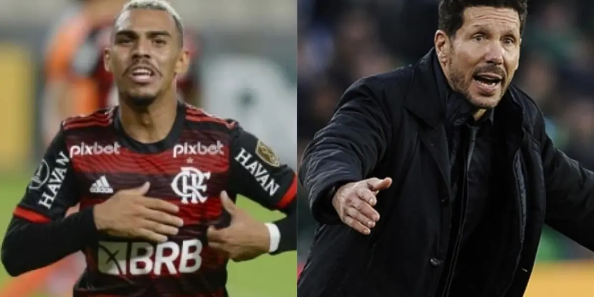 Jovem Matheuzinho vem se consolidando como principal lateral do Flamengo e Simeone fica 'de olho'