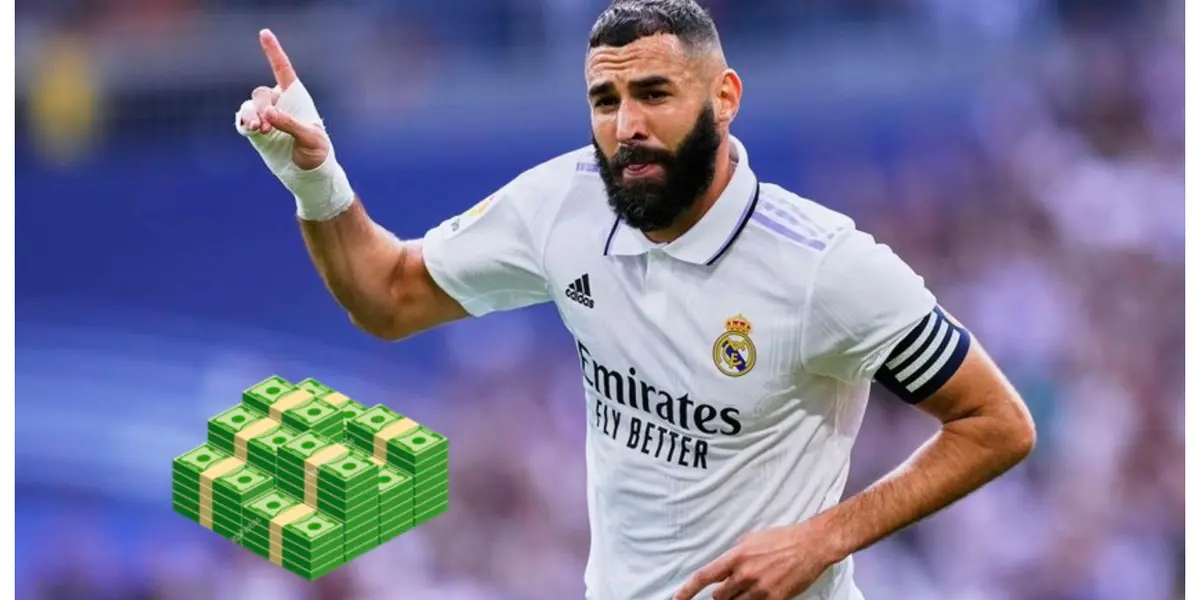 Karim Benzema com a camisa do Real Madrid