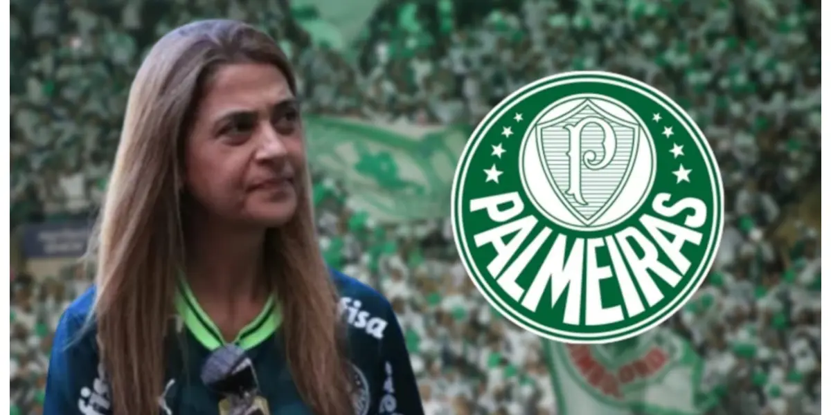 Leila Pereira com a camisa do Palmeiras