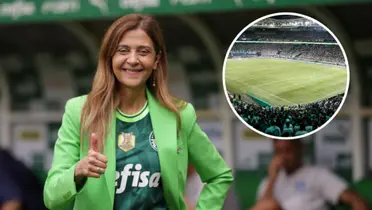 Leila Pereira com a camisa do Palmeiras