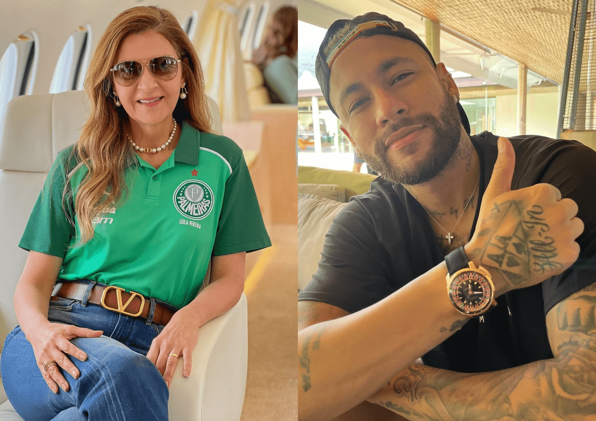 Leila Pereira e Neymar