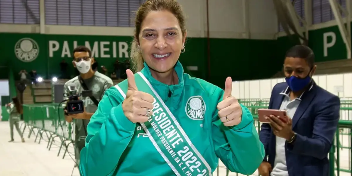 Leila Pereira foi eleita presidente do Palmeiras — Foto: Fabio Menotti / Ag. Palmeiras