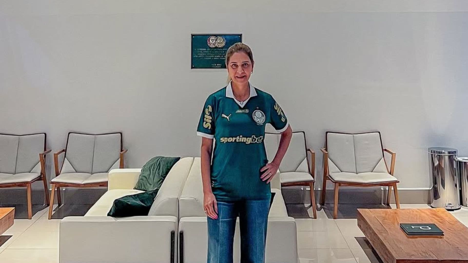 Leila Pereira, presidente do Palmeiras. Foto: Instagram