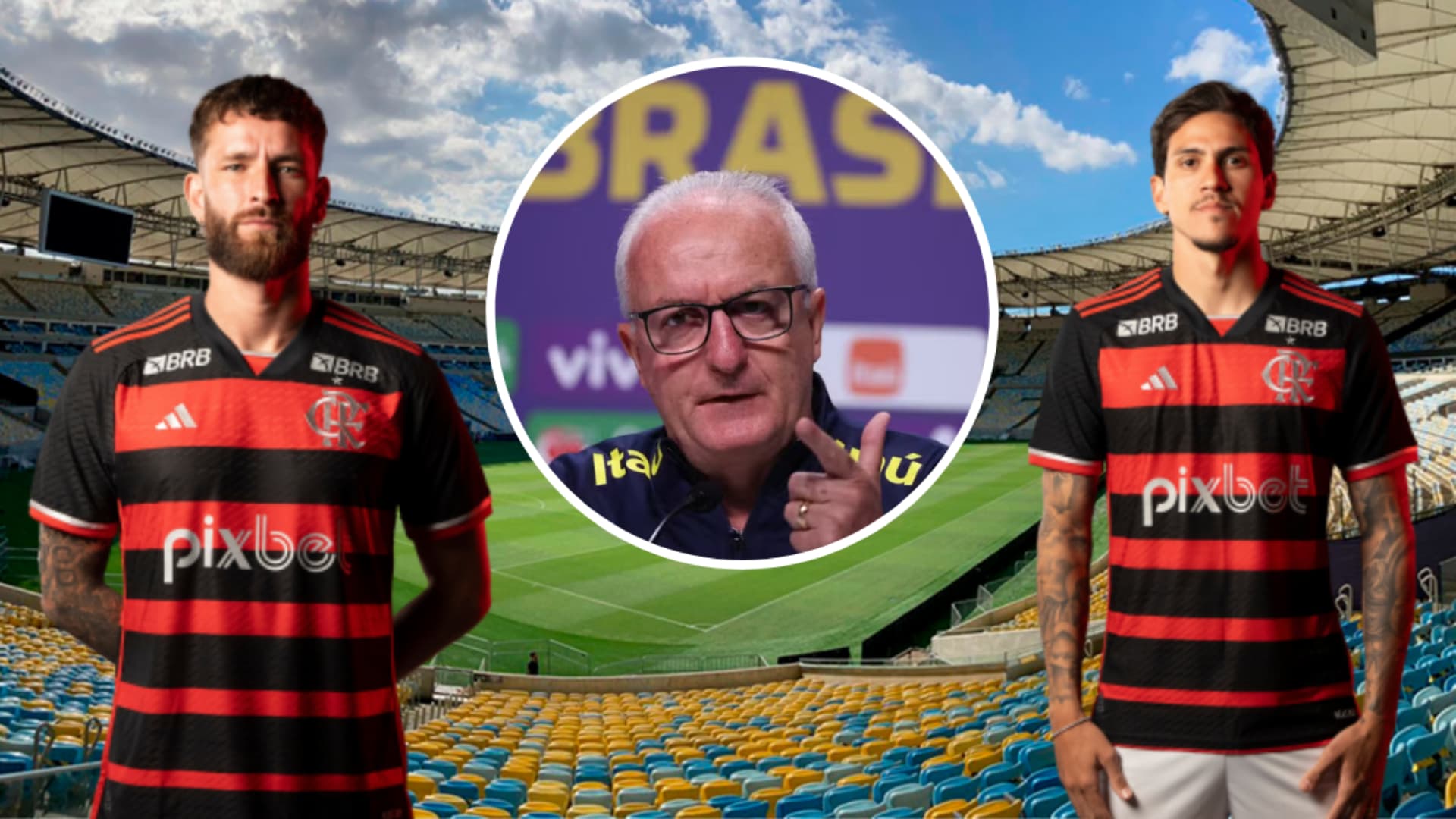Léo Pereira, Dorival Júnior e Pedro