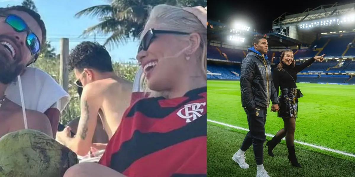 Léo Pereira e Karoline, Thiago Silva e Belle Silva