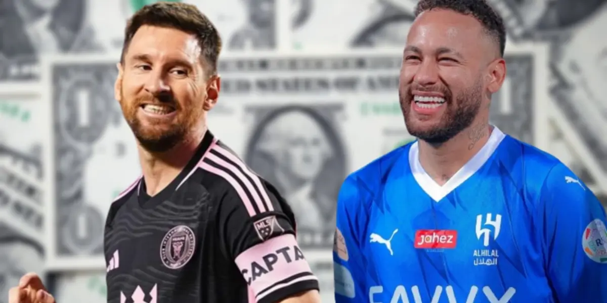 Lionel Messi feliz e Neymar feliz