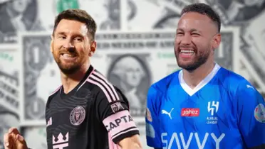 Lionel Messi feliz e Neymar feliz