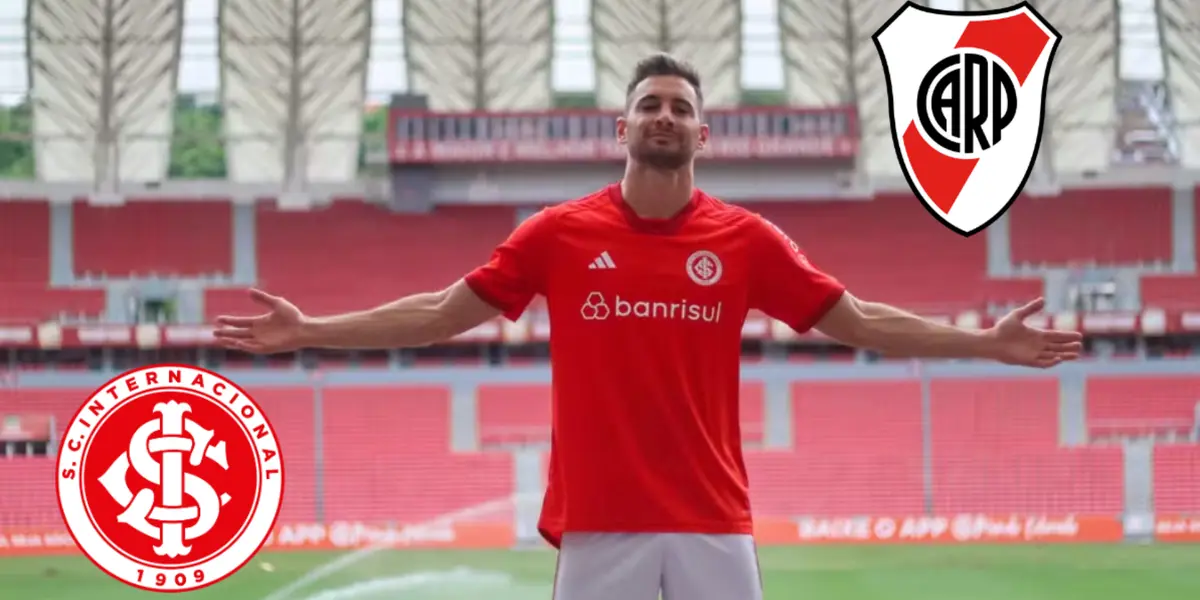 Lucas Alario com a camisa do Internacional