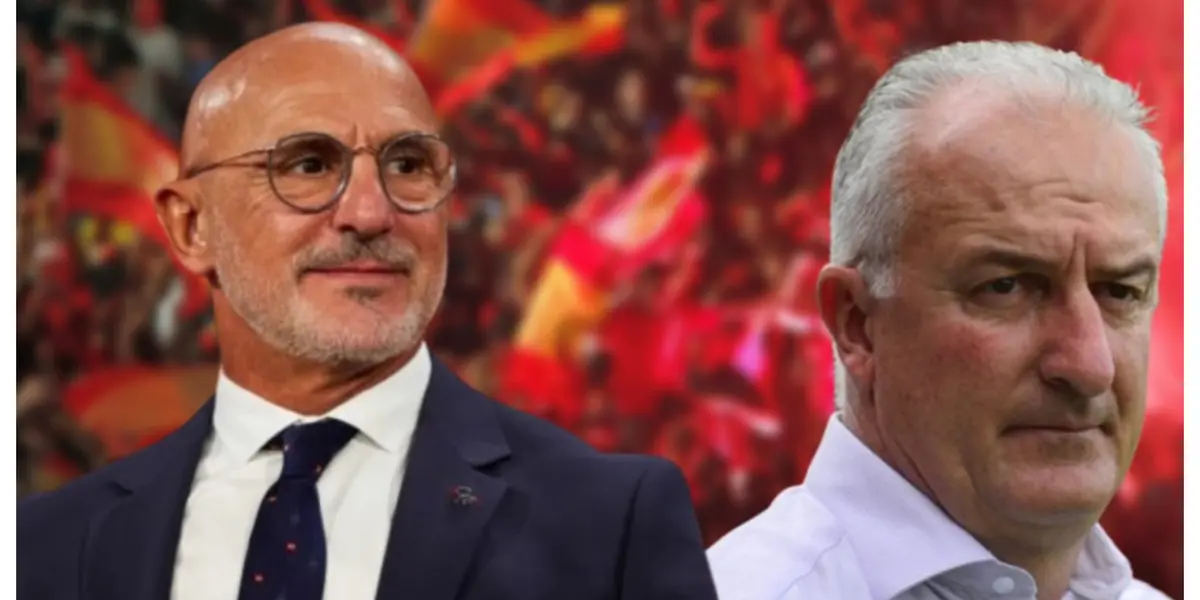 Luis de la Fuente do lado de Dorival Júnior