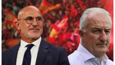 Luis de la Fuente do lado de Dorival Júnior